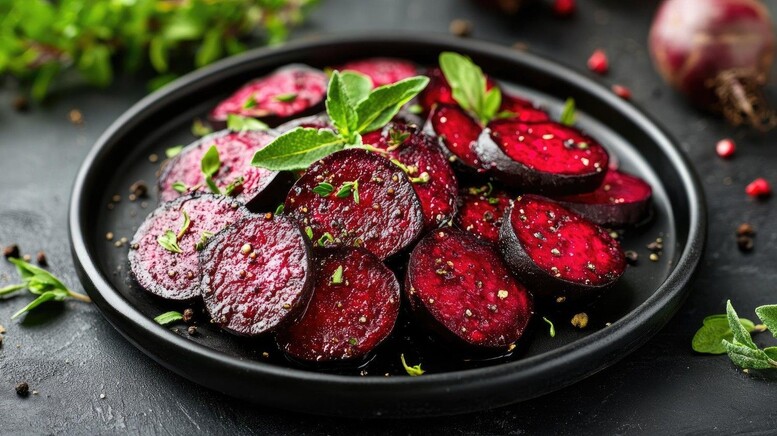 Pieczone buraki w piekarniku w plastrach – przepis