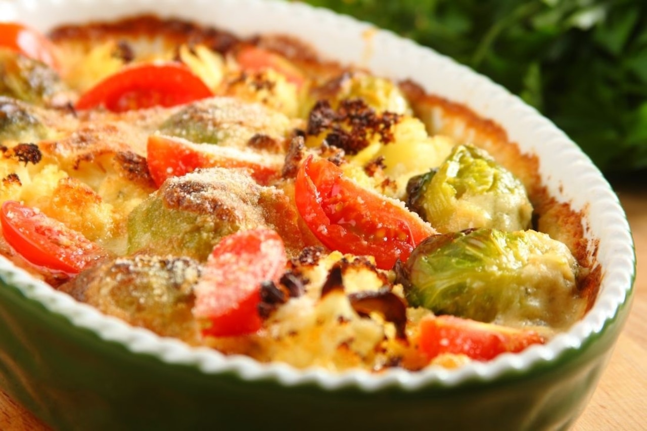 Kolorowe zapiekanki warzywne