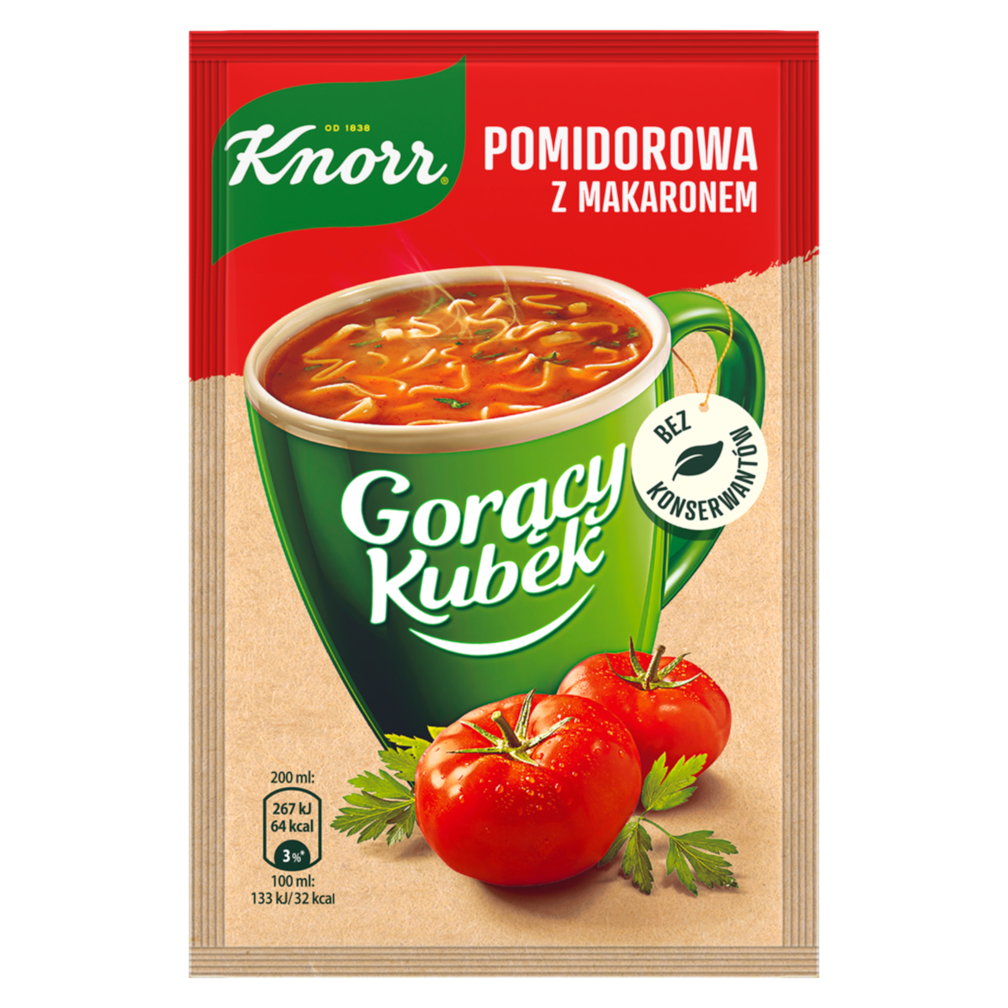 Knorr Gorący Kubek Pomidorowa z Makaronem