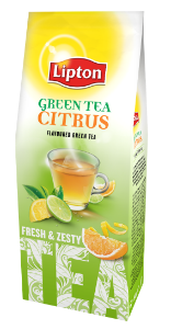 Herbata Zielona Lipton o smaku owoców cytrusowych-liściasta
