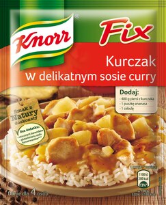 Fix Kurczak w delikatnym sosie curry Knorr