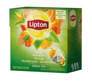 Herbata Zielona Lipton o smaku Mandarynka i Pomarańcza