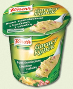 Puree ziemniaczane z boczkiem i cebulką 