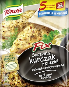 Fix Soczysty kurczak z patelni w ziołach z cytrynową nutą Knorr