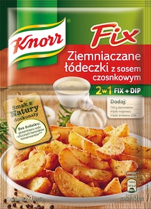 Fix Ziemniaczane łódeczki z sosem czosnkowym Knorr