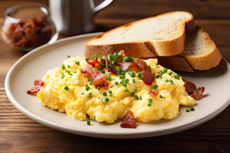 Jak zrobić puszystą jajecznicę? Co dodać?