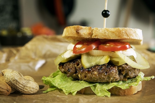 Przepis na Burger z kremem orzechowym Burger z kremem orzechowym