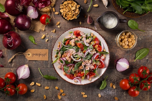 Sałata ze szpinakiem