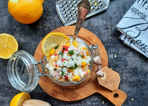 Sałatka ryżowa z szynką