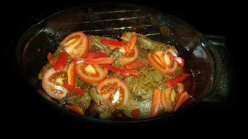 Wołowina otulona Pomidorem i Papryką