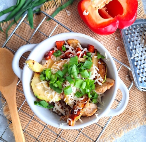 Przepis na Serowy ryż z warzywami Serowy ryż z warzywami