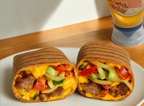 Grillowana tortilla z karkówką i warzywami