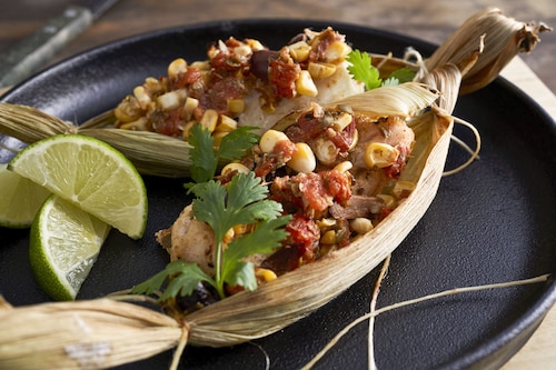 Przepis na Ryba w liściach kukurydzy Ryba w liściach kukurydzy