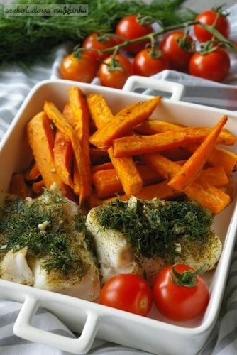 Przepis na Filet z mintaja z batatami Filet z mintaja z batatami