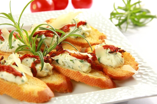Przepis na Crostini z serem  Crostini z serem