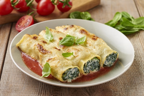 Przepis na Cannelloni ze szpinakiem i ricottą Cannelloni ze szpinakiem i ricottą