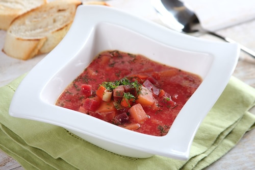 Przepis na Barszcz ukraiński z mrożonymi warzywami  Barszcz ukraiński z mrożonymi warzywami