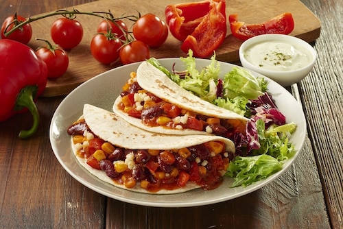 Przepis na Fajitas z czerwoną fasolą Fajitas z czerwoną fasolą