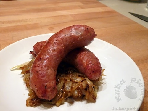 Przepis na Biała kiełbasa pieczona w piwie Biała kiełbasa pieczona w piwie