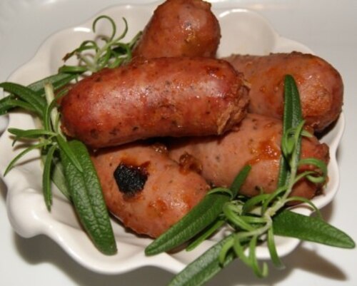 Biała kiełbasa z rozmarynem