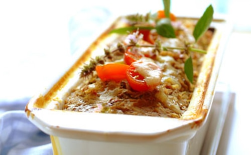 Przepis na Bochenek mięsny ze słodkimi ziemniakami   Bochenek mięsny ze słodkimi ziemniakami