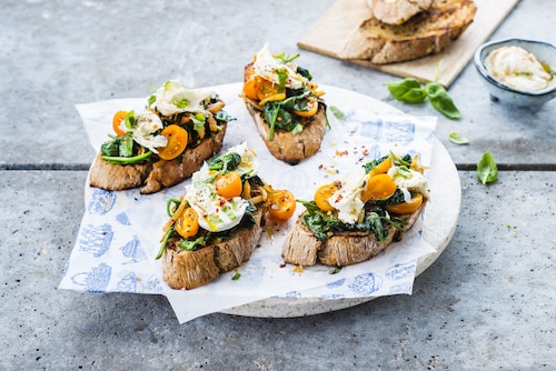 Przepis na Bruschetta ze szpinakiem Bruschetta ze szpinakiem