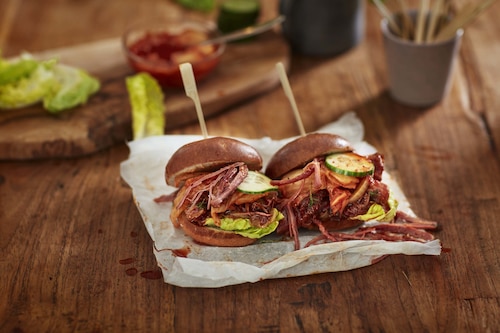 Burgery wieprzowe  sous-vide w stylu azjatyckim