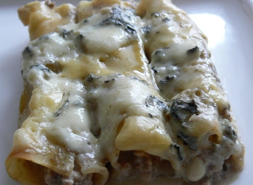 Przepis na Cannelloni pod niebieską pierzynką Cannelloni pod niebieską pierzynką