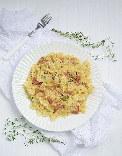 Carbonara z tymiankiem 