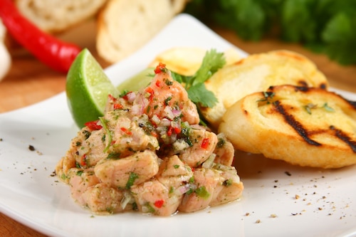 Przepis na Ceviche z łososia   Ceviche z łososia