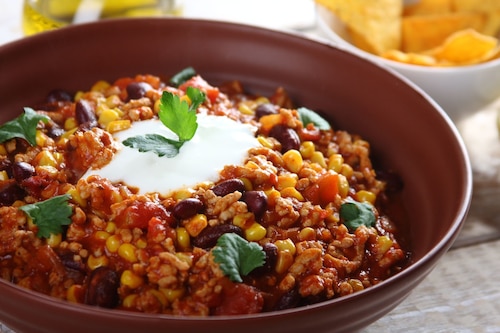 Chili con carne w pomidorach  
