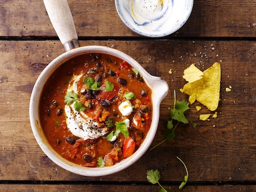 Przepis na Meksykańskie Chipotle z czarną fasolą i chili Meksykańskie Chipotle z czarną fasolą i chili