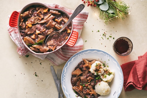 Świąteczny gulasz grzybowy 