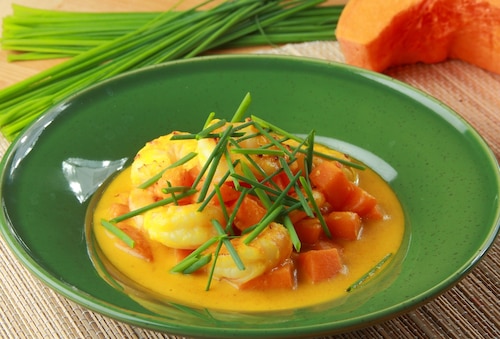 Curry z krewetkami i dynią