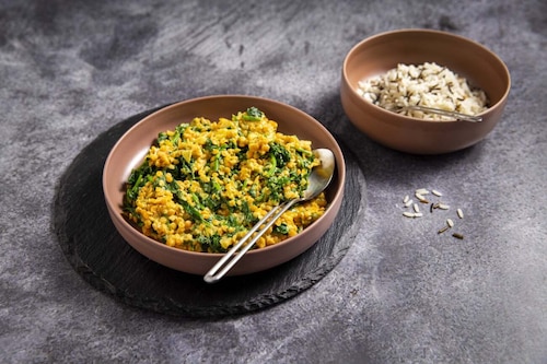 Przepis na Curry ze szpinakiem i czerwoną soczewicą Curry ze szpinakiem i czerwoną soczewicą