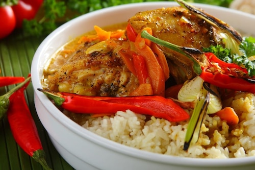 Przepis na Ćwiartki kurczaka w sosie z curry Ćwiartki kurczaka w sosie z curry