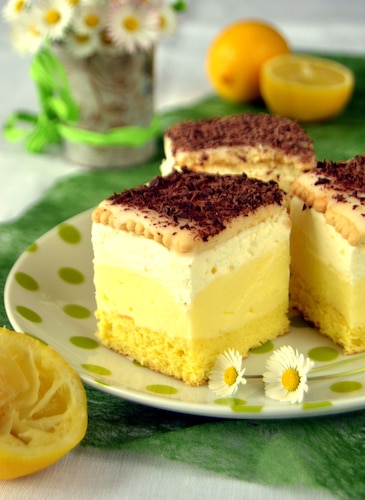 Przepis na Kremowe ciasto cytrynowe Kremowe ciasto cytrynowe