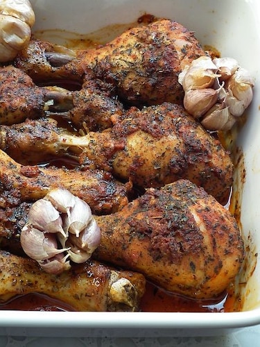 Przepis na Czosnkowo tymiankowe podudzia Czosnkowo tymiankowe podudzia