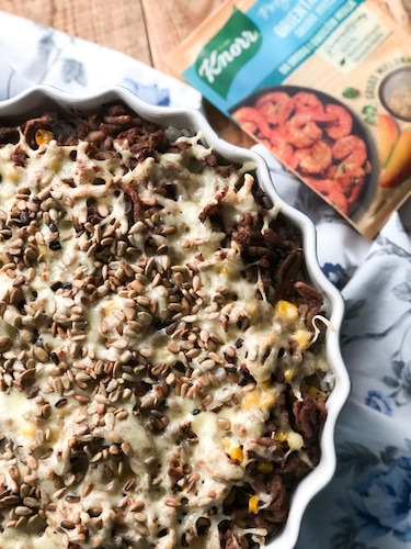 Przepis na Zapiekanka z nutą orientu Zapiekanka z nutą orientu