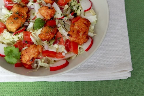 Przepis na Drobiowe kąski z sałatką Drobiowe kąski z sałatką