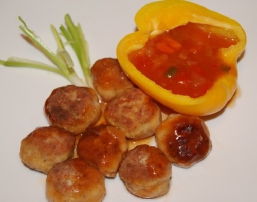 Drobiowe kuleczki w sosie słodko-kwaśnym 