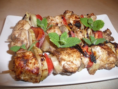 Przepis na Drobiowe szaszłyki z ananasem Drobiowe szaszłyki z ananasem