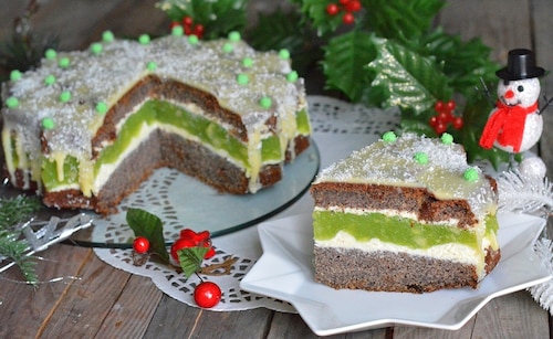 Przepis na Japoński makowiec z musem jabłkowym Japoński makowiec z musem jabłkowym