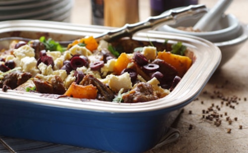 Duszona baranina z warzywami