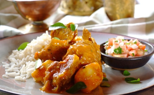 Przepis na Duszona wieprzowina w sosie curry Duszona wieprzowina w sosie curry