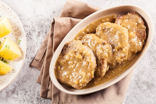 Duszone kotlety wieprzowe