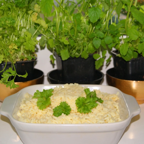 Duszony ryż maślany 