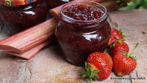 Dżem z rabarbaru i truskawek
