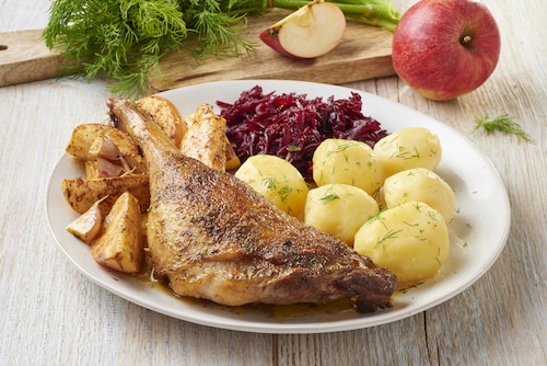 Przepis na Aromatyczna pieczona gęś Aromatyczna pieczona gęś