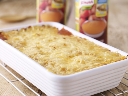 Przepis na Zapiekanka z sosem pomidorowym Zapiekanka z sosem pomidorowym